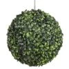 OOKi- 8 Inch Artificial Boxwood Ball Topiary Lifelike Plants Half Round Topiary For Home Garden, Front Patio, Planter, Deck, Backyard Indoor/Outdoor Decore, Rose Leaf (8 Inch) -Green Leaf Store 41ypCok1pyL