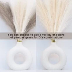 6 PCS Faux Pampas Grass 17"/44cm Artificial Fluffy Pompas Grass Fake Pampas Grass 7 Branches For Wedding Party Bedroom Boho Home Decor (034 Light Pink) -Green Leaf Store 41zEP2Y8uEL