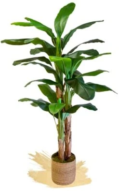 Artificial Banana Tree, Made With The Best Materials, Ideal For Home Decoration, Artificial Plant 7 Feet Tall - 83 Inches
