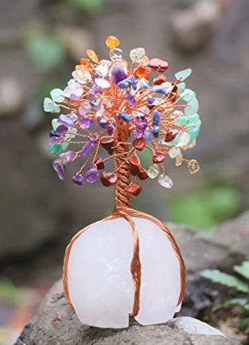 7 Chakra Tree Of Life - Gemstone Tree, White Aura Base, Seven Chakra Tree, Copper Wire Money Bonsai, Crystal Tree For Positive Energy, Feng Shui Good Luck Decor - Healing Stone Tree, Spiritual Gift 10 7 Chakra Tree Of Life - Gemstone Tree, White Aura Base, Seven Chakra Tree, Copper Wire Money Bonsai, Crystal Tree For Positive Energy, Feng Shui Good Luck Decor - Healing Stone Tree, Spiritual Gift - Image 10