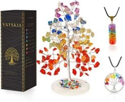 YATSKIA Seven Chakra Tree Of Life - Crystal Tree For Positive Energy - Tree Of Life Decor - Feng Shui Decor - Spiritual Gifts - 7 Chakra Tree, Money Tree - Stone Tree - Home Decor - Crystal Decor -Green Leaf Store 51 JsxqWuSL. AC