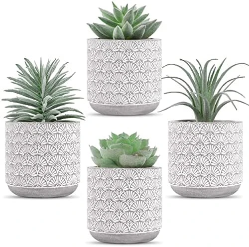 Der Rose 2 Packs Fake Plants Artificial Succulents Plants In Pots For Home Boho Decor Indoor 6 Der Rose 2 Packs Fake Plants Artificial Succulents Plants In Pots For Home Boho Decor Indoor - Image 6