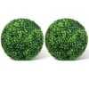 Easnwllim 2 PCS 14.96 Inch Artificial Boxwood Balls Decorative Faux Boxwood Balls Round Artificial Plant Topiary Ball For Backyard, Balcony, Garden, Wedding Party, Home Office -Green Leaf Store 510Rsn5R5UL
