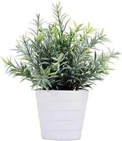 Meneco Small Fake Plant Potted - Faux Plant Indoor Plant Artificial Potted Plant Decor For Home And Office (16", Monstera Leaf) -Green Leaf Store 510Ydk KfSL. AC