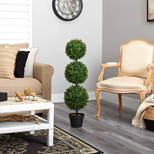 3ft. Boxwood Triple Ball Topiary Artificial Tree (Indoor/Outdoor) 2 3ft. Boxwood Triple Ball Topiary Artificial Tree (Indoor/Outdoor) - Image 2