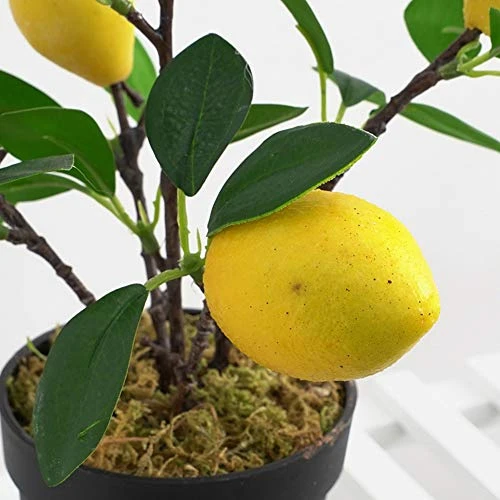 UNIE Artificial Lemon Topiary Mini Tree Potted Fake Plants In Pot For Home Office Decorations 1 UNIE Artificial Lemon Topiary Mini Tree Potted Fake Plants In Pot For Home Office Decorations