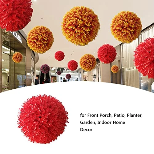 Artificial Boxwood Ball Red 8in,10in,12in,14in,16in,18in,20in,22in,24in Boxwood Topiary Ball,Nearly Natural,Realistic Ball Shaped,Fake Plant Boxwood Decorative Balls -1 Piece ( Size : Ø55cm(22in) ) 3 Artificial Boxwood Ball Red 8in,10in,12in,14in,16in,18in,20in,22in,24in Boxwood Topiary Ball,Nearly Natural,Realistic Ball Shaped,Fake Plant Boxwood Decorative Balls -1 Piece ( Size : Ø55cm(22in) ) - Image 3