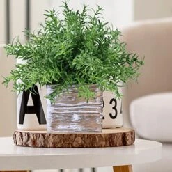 Set Of 3 Assorted Small Potted Plants Fake Eucalyptus Plants And Rosemary Plant In Rustic Wooden Planters For Mother Gifts Farmhouse Table Centerpiece Bathroom Shelf Office Desk Indoor Greenery Decor -Green Leaf Store 511LnPR9BUL