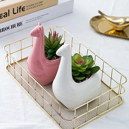 Tenforie Artificial Plant Pots, Ceramic Potted Artificial Succulent Decoration Alpaca Fake Plant Home Decor Tabletop Office Desk Outdoor Decoration - A 4 Tenforie Artificial Plant Pots, Ceramic Potted Artificial Succulent Decoration Alpaca Fake Plant Home Decor Tabletop Office Desk Outdoor Decoration - A - Image 4
