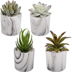 C APPOK Artificial Succulents Plants Faux Succulent Flocking Potted Plants - 4 Pack Fake Succulents Decorative Green Potted Plant In Pots For Home, Desk Decor, Office Decoration 13 C APPOK Artificial Succulents Plants Faux Succulent Flocking Potted Plants - 4 Pack Fake Succulents Decorative Green Potted Plant In Pots For Home, Desk Decor, Office Decoration -Green Leaf Store 511ik95li2L. AC