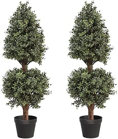 Momoplant 35Inch-3' Ice Cream Ball Artificial Plants Tree Shaped Boxwood Topiary Cone Topiaries Bushes Ball Potted Fake Plants Outdoor/Indoor Decor(Set Of 2) 5 Momoplant 35Inch-3' Ice Cream Ball Artificial Plants Tree Shaped Boxwood Topiary Cone Topiaries Bushes Ball Potted Fake Plants Outdoor/Indoor Decor(Set Of 2) - Image 5