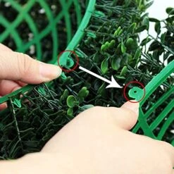 FTL&HONG Artificial Boxwood Ball 13in,15in,19in,23in,Artificial Plant Trim Ball Green,No Installation -Lifelike Plants,for Indoor Outdoor Decor -Green Leaf Store 512I2Wd6YrS