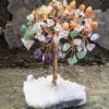 7 Chakra Tree Of Life - Gemstone Tree, White Aura Base, Seven Chakra Tree, Copper Wire Money Bonsai, Crystal Tree For Positive Energy, Feng Shui Good Luck Decor - Healing Stone Tree, Spiritual Gift -Green Leaf Store 512Z1N5JqwL