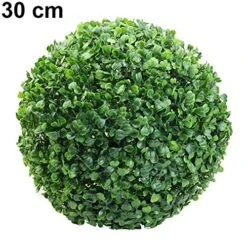 Acamifashion 1 Pc Artificial Floral Plant Leaf Ball Topiary Tree Crafts Realistic Boxwood Outdoor Yard Lawn Patio DIY Home Decoration 30 Cm -Green Leaf Store 512sm4QS1QL
