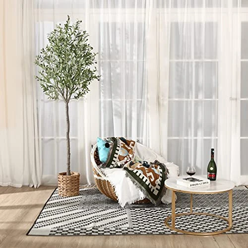 Dr.Planzen Artificial Olive Tree,7FT Tall Fake Plant Faux Olive Plants For Indoor,Natural Fake Tree,Artificial Silk Plants For Office Home Living Room Floor Patio Greening Porch Decor,Set Of 1. 3 Dr.Planzen Artificial Olive Tree,7FT Tall Fake Plant Faux Olive Plants For Indoor,Natural Fake Tree,Artificial Silk Plants For Office Home Living Room Floor Patio Greening Porch Decor,Set Of 1. - Image 3