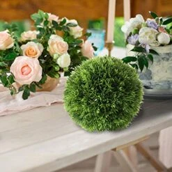 WHW Whole House Worlds Grammercy Grass Ball, 7 Inch Diameter, Lush Green, Topiary Bowl Filler Greenery Globe, Faux New Growth Texture, Reproduction, Plastic 7 WHW Whole House Worlds Grammercy Grass Ball, 7 Inch Diameter, Lush Green, Topiary Bowl Filler Greenery Globe, Faux New Growth Texture, Reproduction, Plastic -Green Leaf Store 5134SgQD7LL