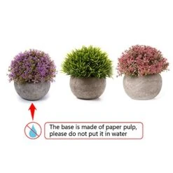 T4U Plastic Artificial Plants Fake Plants With Pots Decorative Colorful Lifelike Flower For Home/Office Decor Pack Of 3 10 T4U Plastic Artificial Plants Fake Plants With Pots Decorative Colorful Lifelike Flower For Home/Office Decor Pack Of 3 -Green Leaf Store 513DNsAtynL