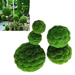 ZXLL 3in,4in,5in,6in,8in,12in,16in,20in Artificial Moss Balls,Natural Green,Not Easy To Fade,Faux Decorative Ball,Outdoor Garden,Artificial Boxwood Ball 1 Piece (Color : Green, Size : Ø30cm/12in) -Green Leaf Store 513KKqj40ZS