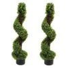 VegasDoggy 2 PCS 19.7 Inch Artificial Boxwood Balls Topiary - 4 Layers Faux Plants Decorative Balls UV Protected For Indoor, Outdoor, Garden, Wedding, Balcony, Backyard And Home Decor -Green Leaf Store 513oWBaZMqL