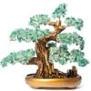 GEMBOURY Natural Aventurine (1,251 Gemstone Count) Chakra Crystal Tree With Healing Properties 14" - Bonsai Feng Shui Money Tree For Luck And Intelligence Desk Decoration -Green Leaf Store 51403CvFoqL