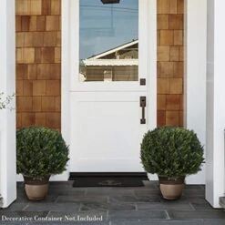 Home Pure Garden Artificial Cypress Topiary-23” Ball Style Faux Plant In Sturdy Realistic Indoor Or Outdoor Potted Shrub Décor -Green Leaf Store 5141P2xnjAL