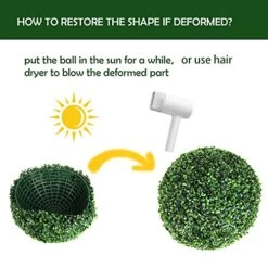 MYOYAY 4Pcs Artificial Topiary Ball 19 Inch And 9 Inch Outdoors 4 Layers Plant Topiary Ball Faux Boxwood Balls For Indoor Backyard Garden Wedding Décor -Green Leaf Store 514WFC3bMAL
