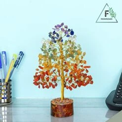 7 Chakra Crystal Tree For Positive Energy - Chakra Tree - Tree Of Life Decor - Stone Bonsai Tree - Premium Meditation Decor - Reiki Tree - Spiritual Gift - Home Decor - Spiritual Decor -Green Leaf Store 514o2rICdAL