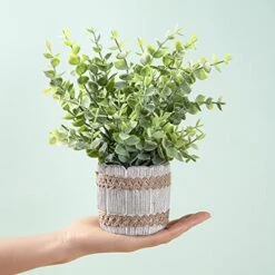 HC STAR Mini Fake Plants Artificial Potted Green Plastic Plants,Small Houseplants For Home Decor Office Desk 10 HC STAR Mini Fake Plants Artificial Potted Green Plastic Plants,Small Houseplants For Home Decor Office Desk -Green Leaf Store 515TY6CpIfL