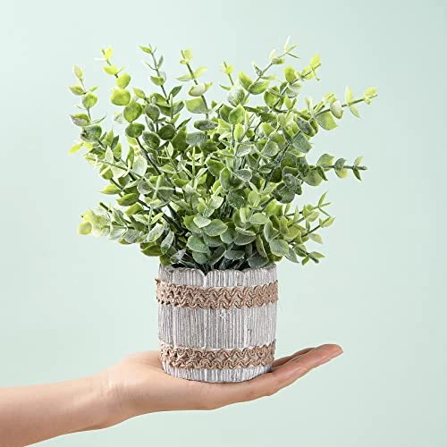 HC STAR Mini Fake Plants Artificial Potted Green Plastic Plants,Small Houseplants For Home Decor Office Desk 5 HC STAR Mini Fake Plants Artificial Potted Green Plastic Plants,Small Houseplants For Home Decor Office Desk - Image 5