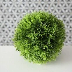 WHW Whole House Worlds Grammercy Grass Ball, 6 Inch Diameter, Lush Green, Topiary Bowl Filler Greenery Globe, Faux New Growth Texture, Reproduction, Plastic -Green Leaf Store 516PIhYeCxL