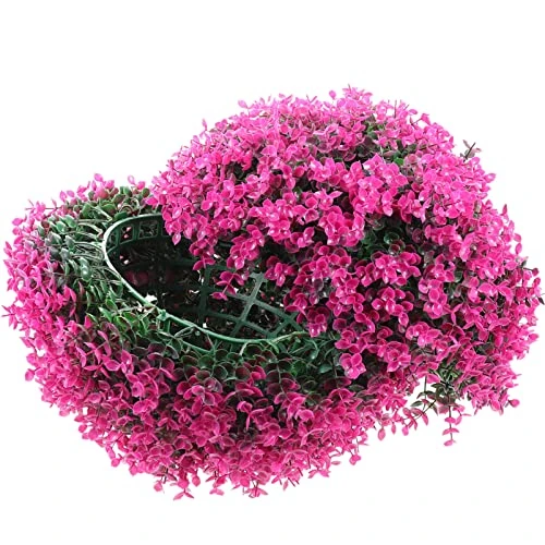 FOMIYES Artificial Topiary Boxwood Topiary Balls Decorative Plant Greenery For Wedding Party Home Balcony Garden Decoration Rosy 1 FOMIYES Artificial Topiary Boxwood Topiary Balls Decorative Plant Greenery For Wedding Party Home Balcony Garden Decoration Rosy