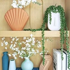 Supla 4 Pcs Artificial Hanging Succulents Faux Burro's Tail Picks Trailing String Of Pearls Succulents Fake Greenery Sprays For Basket Planter Centerpiece Floral Arrangement Indoor Outdoor Decor 8 Supla 4 Pcs Artificial Hanging Succulents Faux Burro's Tail Picks Trailing String Of Pearls Succulents Fake Greenery Sprays For Basket Planter Centerpiece Floral Arrangement Indoor Outdoor Decor -Green Leaf Store 5173iVyT4LS