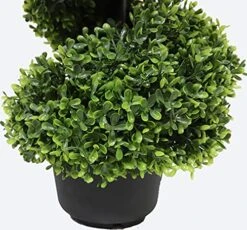 Two 43.3 Inch/3.6 Ft Artificial Spiral Topiary Trees Boxwood Spiral Trees Artificial Topiaries Trees -Green Leaf Store 517F6E3CsXS