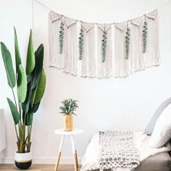 Heemlaxie Macrame Boho Wall Hanging Decor Woven Tapestry Wedding Christmas Backdrop Decoration For Home Apartment Nursery Bedroom Dorm Room (white) -Green Leaf Store 517M5iGTj1L. AC