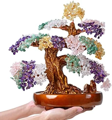 KALIFANO Natural Aventurine (1,251 Gemstone Count) Chakra Crystal Tree With Healing Properties - Bonsai Feng Shui Money Tree For Luck And Intelligence - 14" 10 KALIFANO Natural Aventurine (1,251 Gemstone Count) Chakra Crystal Tree With Healing Properties - Bonsai Feng Shui Money Tree For Luck And Intelligence - 14" - Image 10