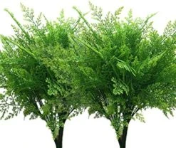 LoveniMen Artificial Shrubs, Plastic Plants Simulation Fake Bushes Wedding Outdoor Indoor Home Garden Verandah Kitchen Parterre Office Table Centerpieces Arrangements Decoration Green 4pcs -Green Leaf Store 5196jeVwA L. AC