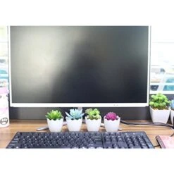 Myartte Artificial Succulent Plants Fake Succulents Mini Faux Plants For Home/Office Docor (Resin Pots) … -Green Leaf Store 519jSBwa2XL