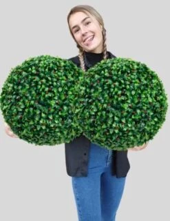 365 Curb Appeal Set Of 2 Large Topiary Balls (Better Than A Boxwood) 18 365 Curb Appeal Set Of 2 Large Topiary Balls (Better Than A Boxwood) -Green Leaf Store 519kqS7OJ9L. AC