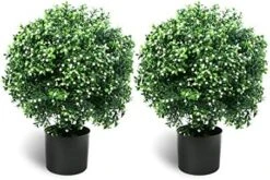Sunnyglade 21.6” Tall Artificial Lavender Topiary Ball Tree Set Of 2 Pack Potted Bushes UV Resistant Potted Plants For Indoor Outdoor Home Garden(Purple) 15 Sunnyglade 21.6” Tall Artificial Lavender Topiary Ball Tree Set Of 2 Pack Potted Bushes UV Resistant Potted Plants For Indoor Outdoor Home Garden(Purple) -Green Leaf Store 519nQvOBeL. AC