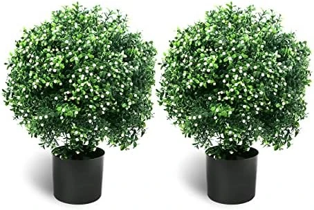 Sunnyglade 21.6” Tall Artificial Lavender Topiary Ball Tree Set Of 2 Pack Potted Bushes UV Resistant Potted Plants For Indoor Outdoor Home Garden(Purple) 8 Sunnyglade 21.6” Tall Artificial Lavender Topiary Ball Tree Set Of 2 Pack Potted Bushes UV Resistant Potted Plants For Indoor Outdoor Home Garden(Purple) - Image 8