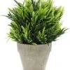 Velener Artificial Grass Potted Plant - Emerald Green Home Decor, Pumpkin Topiary Outdoor & Indoor Fall Plants Home Decor Accents, Coastal Kitchen, Countertops, Classroom, Farmhouse Christmas Decor