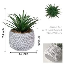 CADNLY Small Fake Plants In Pot - Artificial Succulents Plant For Desk - Small Faux Plants Indoor Modern Farmhouse Plants Artificial Decor – Potted Small Plants Decor For Bedroom Bathroom Office Shelf -Green Leaf Store 519zLmeATIL