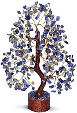 JAGASY Lapis Lazuli - Crystal Tree Of Life - Gemstone Money Tree - Holistic Gifts For Women - Crystal Bonsai Tree - Desk Decorations For Women Office - Meditation Decor - Good Luck Spiritual Gift -Green Leaf Store 51Ask8lpSJL. AC
