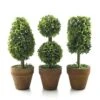 Tuokor Small Artificial Plants 8.25" Plastic Fake Green Topiary Shrubs With Pot For Home Décor – Set Of 3 -Green Leaf Store 51BH97GRVTL