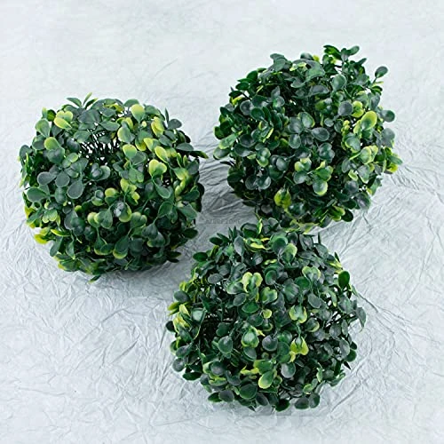 Azure Zone, Pack Of 6 4" Artificial Boxwood Topiary Ball Green Plant Balls Decorative Greenery Filler Ball For Garden Home 6 Azure Zone, Pack Of 6 4" Artificial Boxwood Topiary Ball Green Plant Balls Decorative Greenery Filler Ball For Garden Home - Image 6