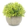 Velener Mini Plastic Artificial Pine Ball Topiary Plant With Pots For Home Decor (Green Clover)