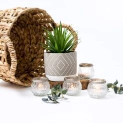 Kurrajong Farmhouse 8" X 4.5" Beautiful Fake Plant | Artificial Potted Plant Decor | Faux Plant | Artificial Succulent Plants Potted For Home Decor Indoor | Fake Potted Plant | Fake Succulents -Green Leaf Store 51C2hiGTsnL