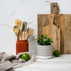 Kurrajong Farmhouse Artificial Succulent Plant 7.5" X 4.5" | Beautiful Faux Plant For Home Decor Indoor | Realistic Artificial Plants | Fake Plants For Desk Decor | Fake Succulent In Pot -Green Leaf Store 51CVhOahtwL