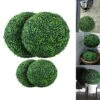 MYOYAY 4Pcs Artificial Topiary Ball 19 Inch And 9 Inch Outdoors 4 Layers Plant Topiary Ball Faux Boxwood Balls For Indoor Backyard Garden Wedding Décor -Green Leaf Store 51DmkqbhrDL
