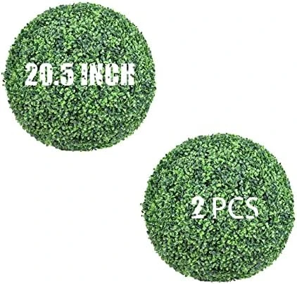 Decwin 2 Pcs 19 Inch Artificial Boxwood Ball 4 Layers Large Topiary Balls UV-Proof Round Greenery Balls For Indoor Outdoor Garden Backyard Patio Indoor Outdoor Front Door Decor, Assembly Needed 8 Decwin 2 Pcs 19 Inch Artificial Boxwood Ball 4 Layers Large Topiary Balls UV-Proof Round Greenery Balls For Indoor Outdoor Garden Backyard Patio Indoor Outdoor Front Door Decor, Assembly Needed - Image 8